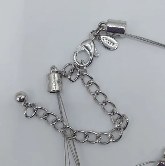 CHICO'S silvertone jewelry set (necklace and earrings) - Picture 7 of 8